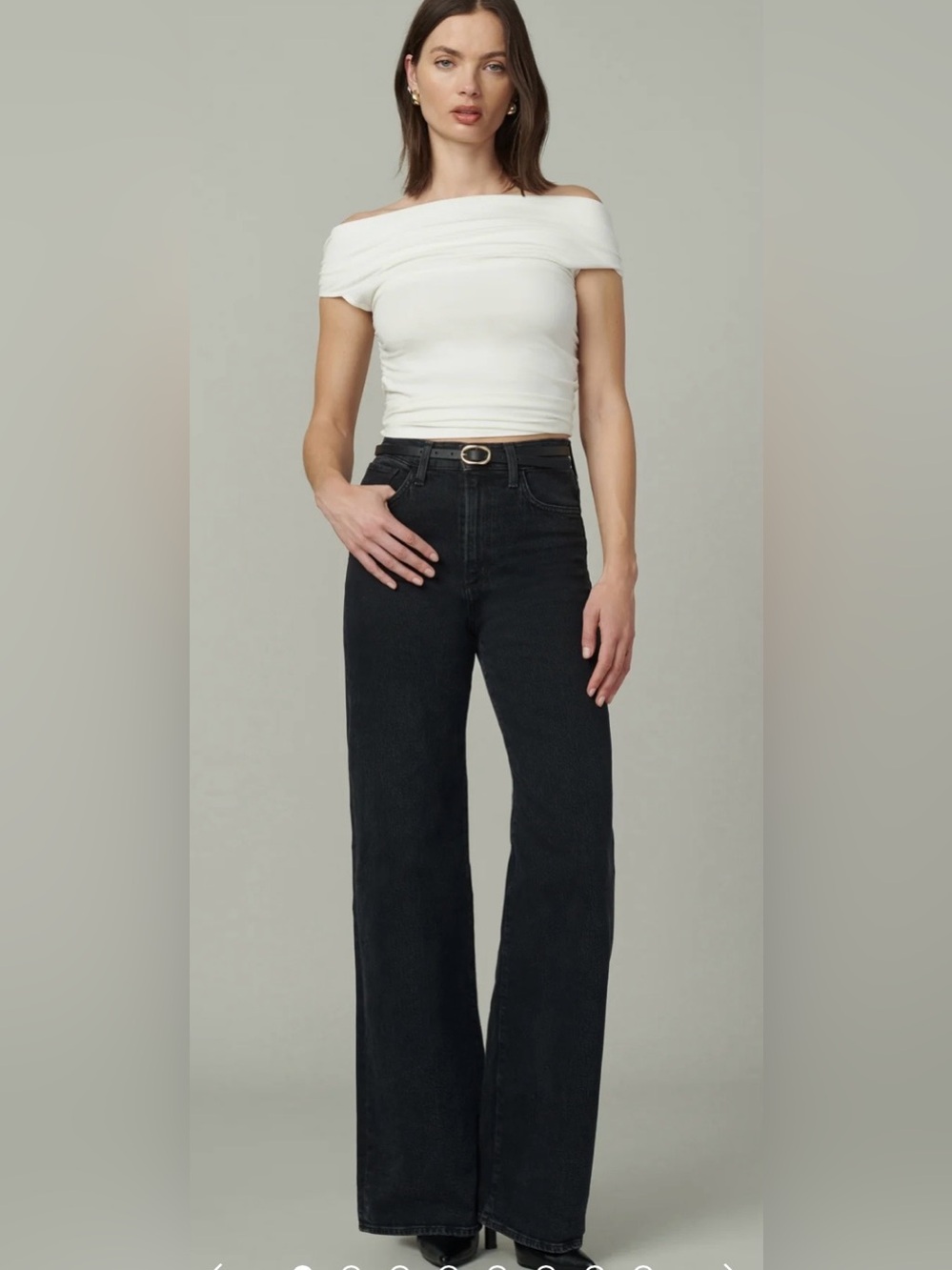 JOE’S Jeans The MIA High Rise Wide Leg Sz 27 Worn Black Denim Jeans MSRP $218